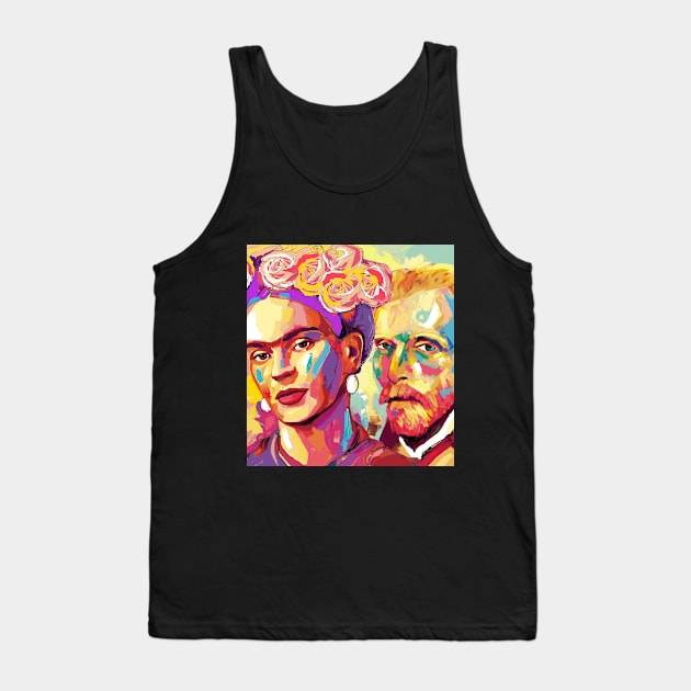 Frida Kahlo and Van Gogh Tank Top by mailsoncello